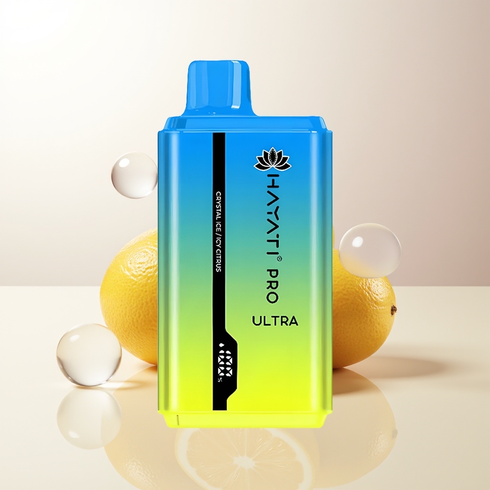 Hayati Pro Ultra 15000 Puffs Kristalliskt Is Isig Citrus