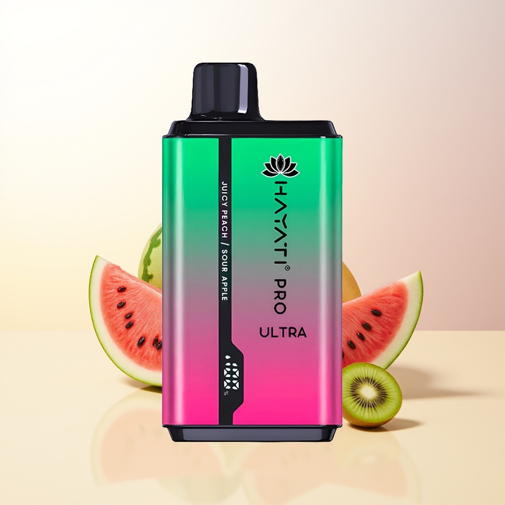Hayati Pro Ultra 15000 Puffs Vattenmelon Kiwi Passionsfrukt 2x12ml 850mAh 2