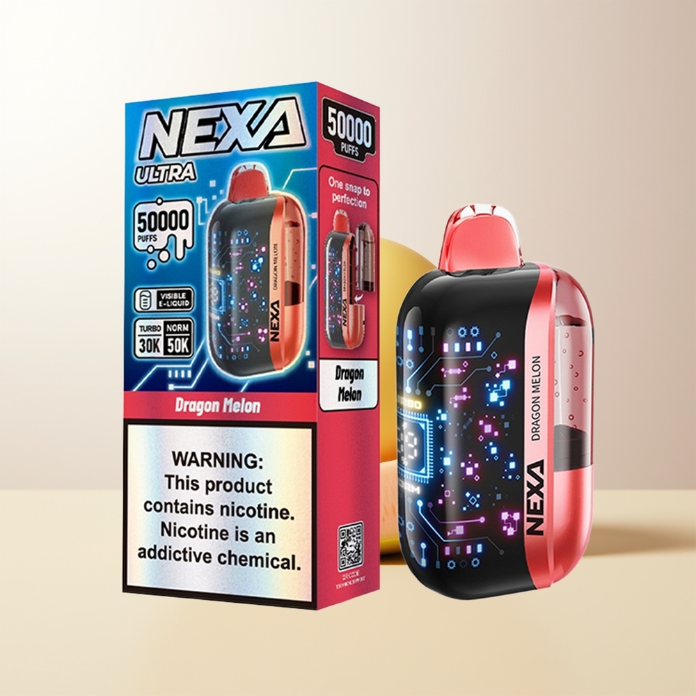 NEXA Ultra 50000 Draken Melon 20ml 800mah 5 09ohm Dual Mesh Display Type-c