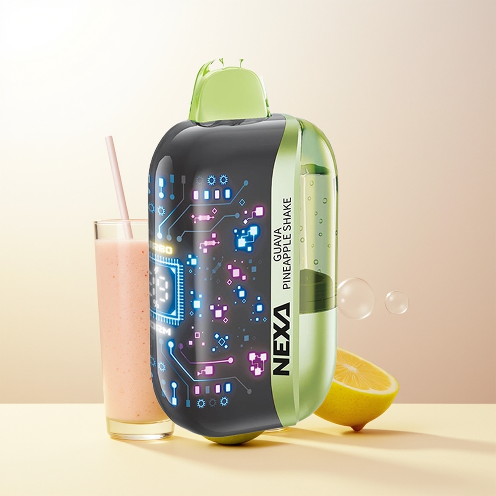 NEXA Ultra 50000 Guava Ananas Shake 20ml 800mah 5 09ohm Dual Mesh 3d Curved Skärm Type-c Laddning