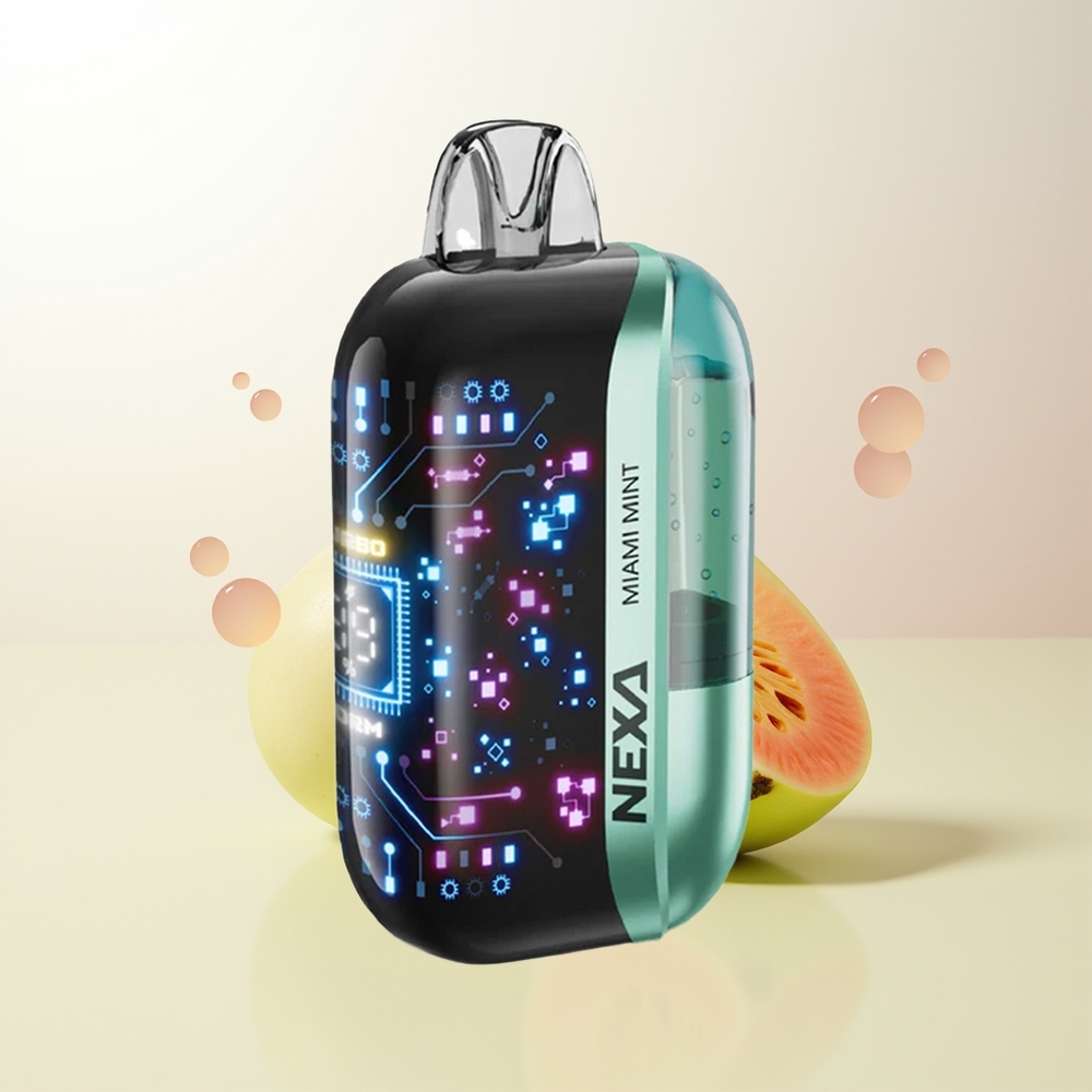 NEXA Ultra 50000 Miami Mynta 20ml 800mah 5 09ohm Dual Mesh 3d Curved Skärm Type-c
