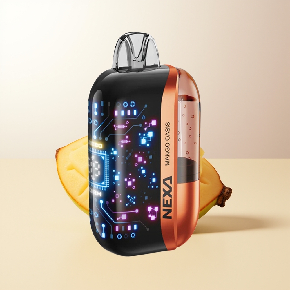 NEXA Ultra 50000 Puffs Mango Oasis 20ml 800mah 5 09ohm Dual Mesh 3D Curved Screen Type-C