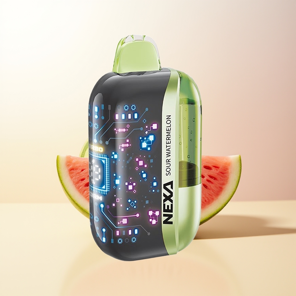 NEXA Ultra 50000 Puffs Sursött Vattenmelon 20ml 800mah 5 09ohm Dual Mesh 3d Curved Screen Type-c