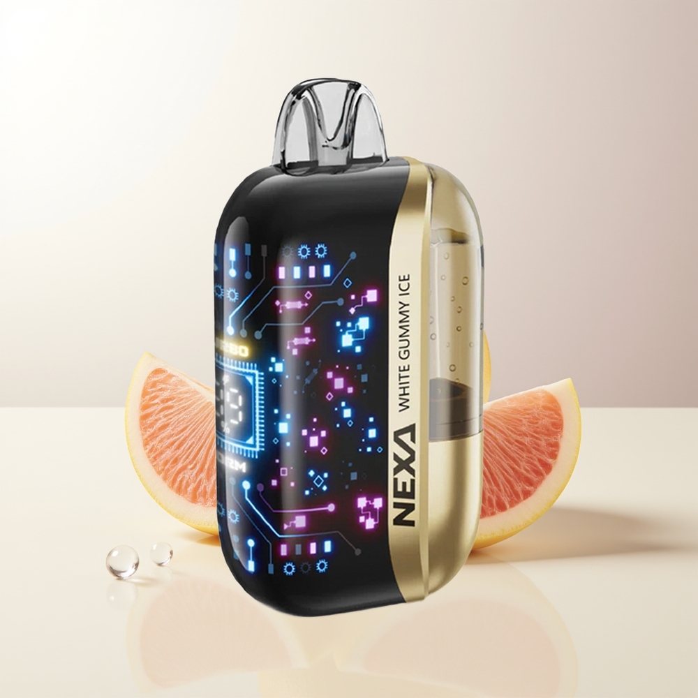 NEXA Ultra 50000 Vit Gummy Is 20ml 800mah 5 09ohm Dual Mesh 3d Curved Skärm Type-c