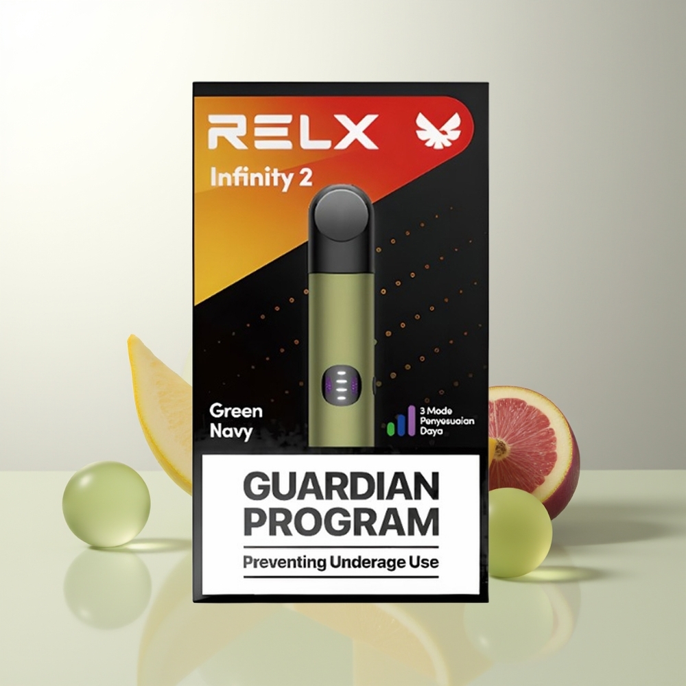 RELX Infinity 2 650 Grönblå 19ml Sleek Metallisk 440mAh USB-C