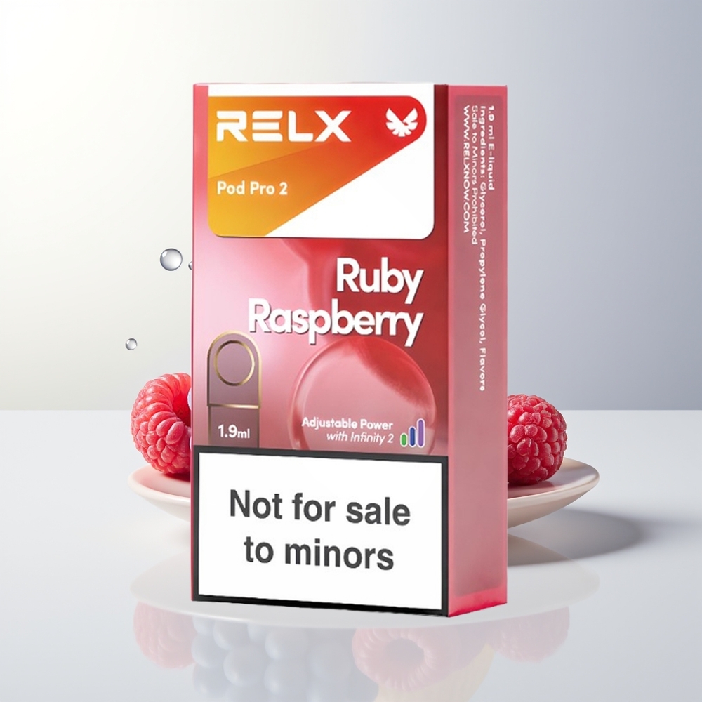 RELX Pod Pro 2 600 Blå Hallon 19ml 55W-8W 2/3 Pack