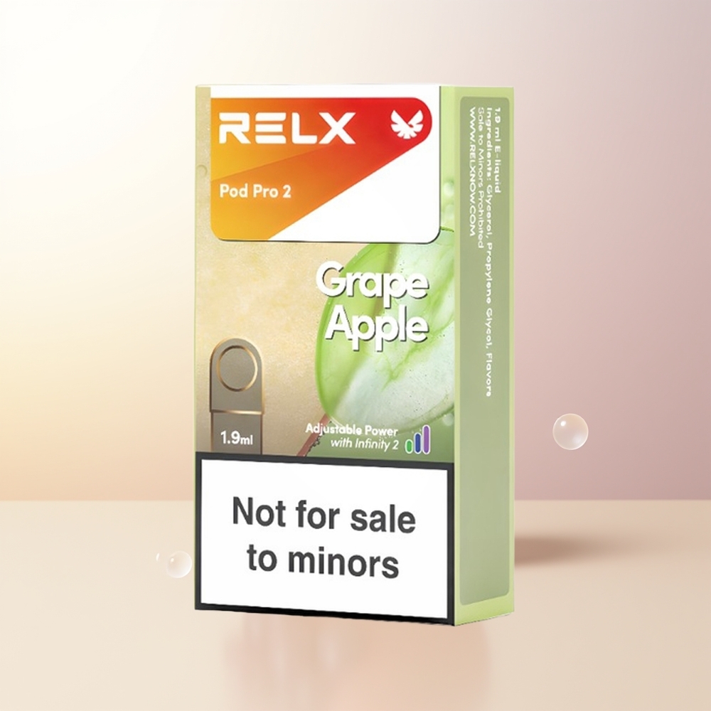 RELX Pod Pro 2 600 Puff 19ml Druva Äpple 3 Spänningslägen 2/3 Förpackning