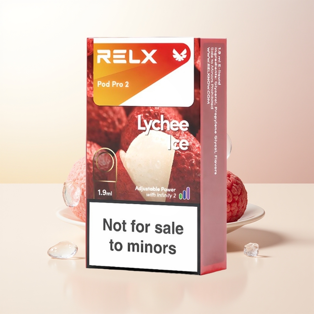 RELX Pod Pro 2 600 Puffar 19ml 3 Spänningslägen Litschis Is