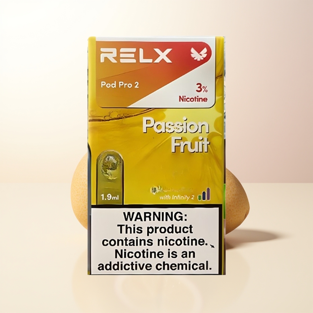 RELX Pod Pro 2 600 Puffar Passionfrukt 19ml 3 Spänningslägen 2/3 Förpackningar