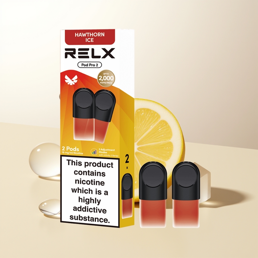 RELX Pod Pro 2 600 puff 19ml 3 spänningslägen Hagtorn Is