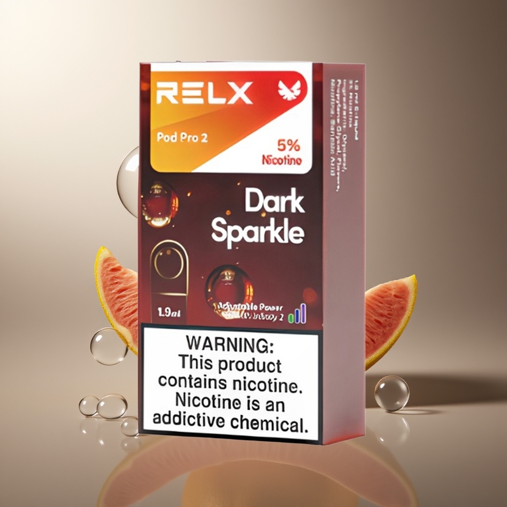 RELX Pod Pro 2 600 puff 19ml 3 spänningslägen Mörk Glitter