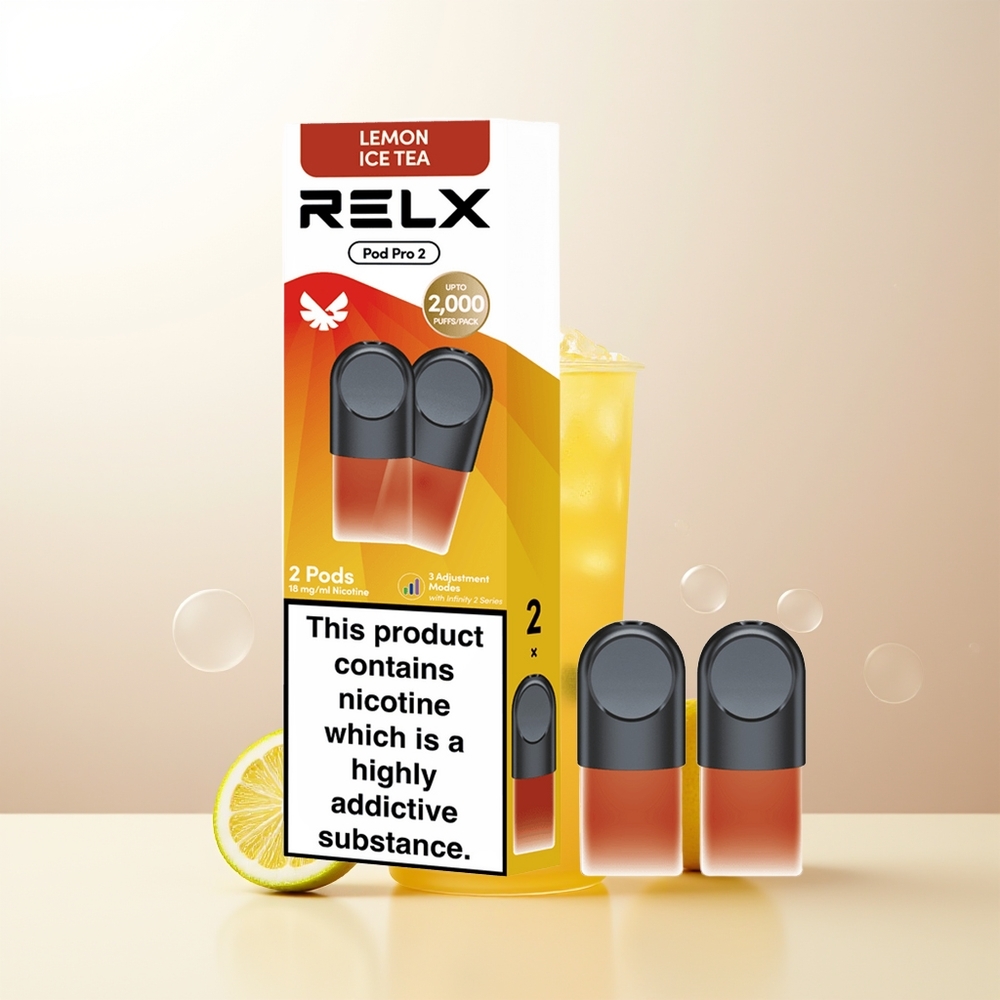 RELX Pod Pro 2 600 puff 19ml Te-Citron Is Te 3 Spänningslägen Eco Mode (55W) Smooth Mode (65W) Boost Mode (8W) 2/3 pods/pack