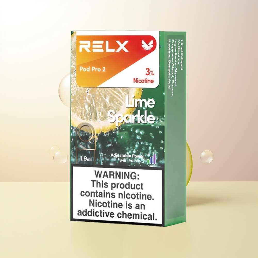 RELX Pod Pro 2 600 puff Jordgubb Glitter 19ml 3 spänningslägen 2/3 pods/pack
