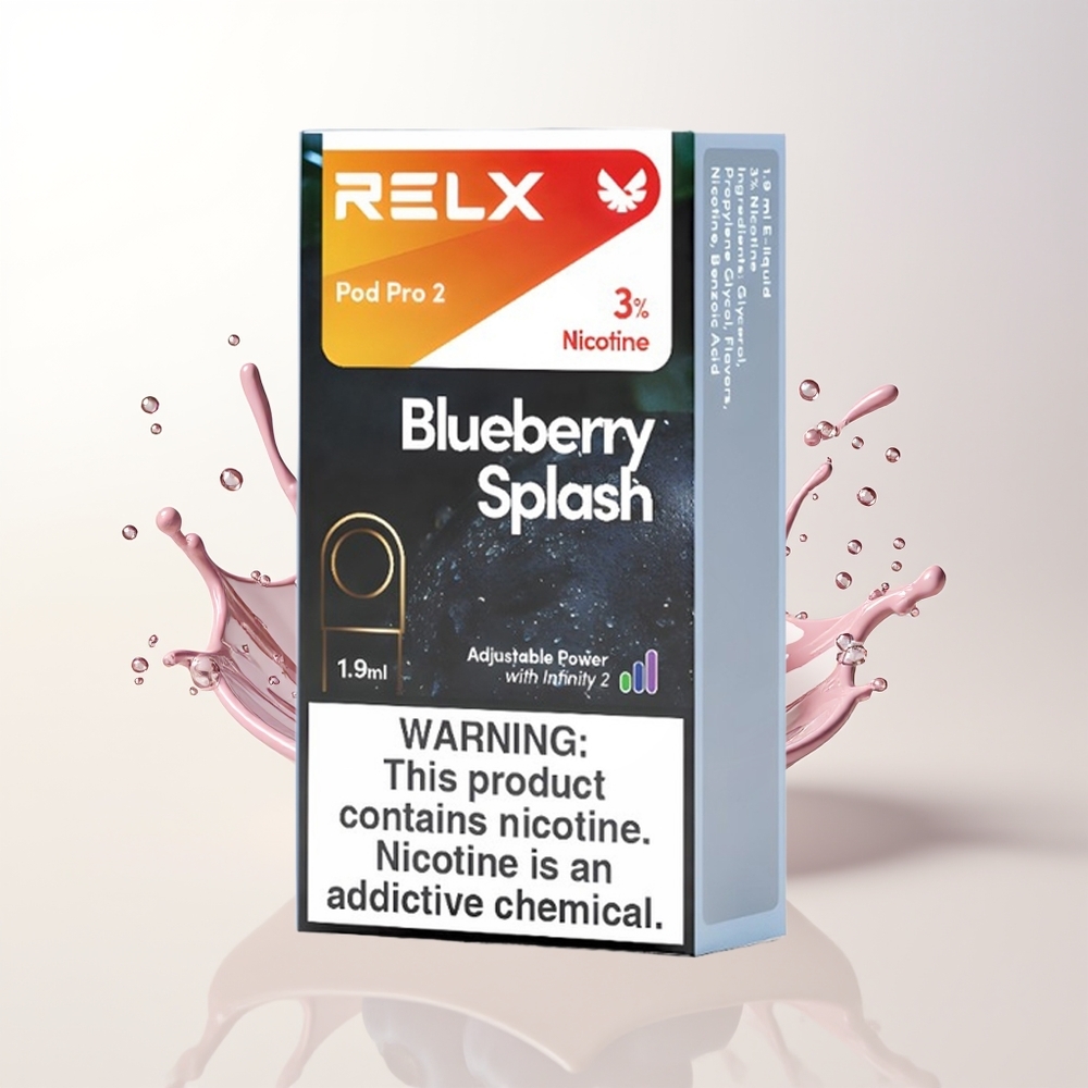 RELX Pod Pro 2 600 puffar 19ml Blåbärssmak 3 spänningslägen Eco Smooth Boost 2 eller 3 förpackningar