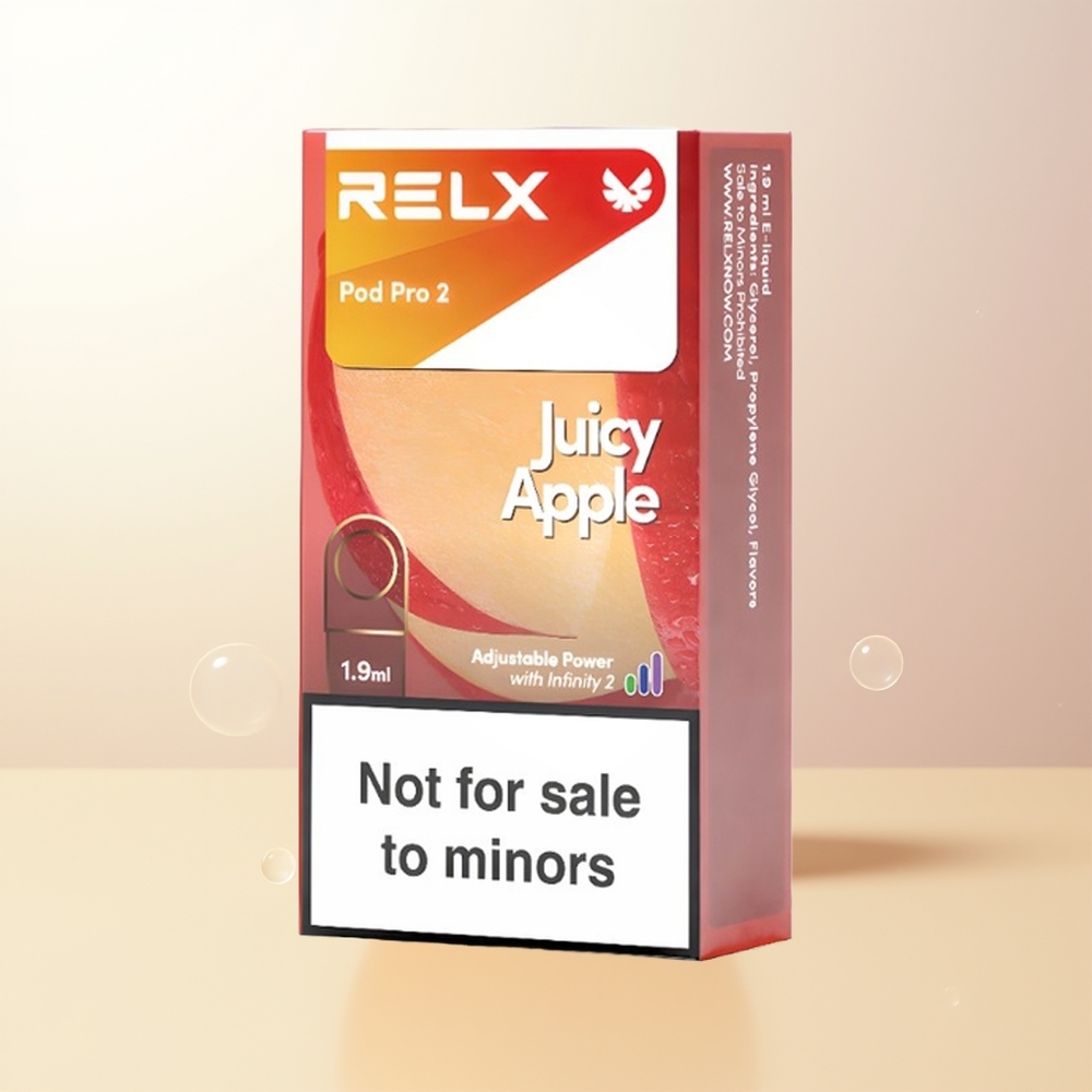 RELX Pod Pro 2 600 puffar 19ml Saftigt Äpple 3 spänningslägen 2/3 förpackningsalternativ