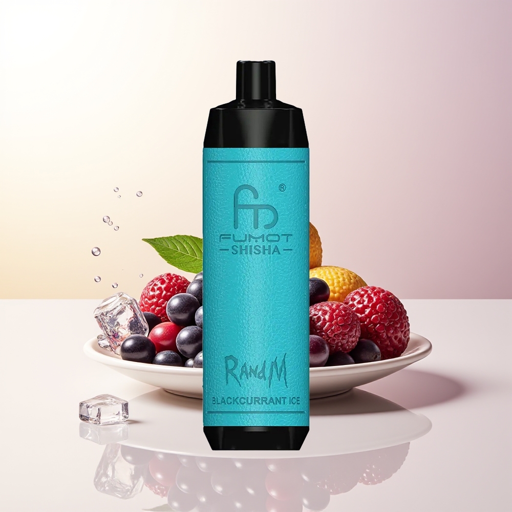 RandM Fumot Shisha 10000 Puffs Blåbärsglass LED Indikator 18ml Type-C Port