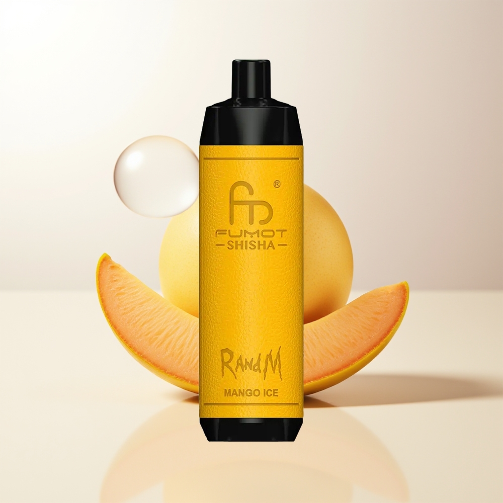 RandM Fumot Shisha 10000 Puffs Mango Is E-liquids 18ml 850mAh Batteri 06ohm Mesh Coil Type-C Port