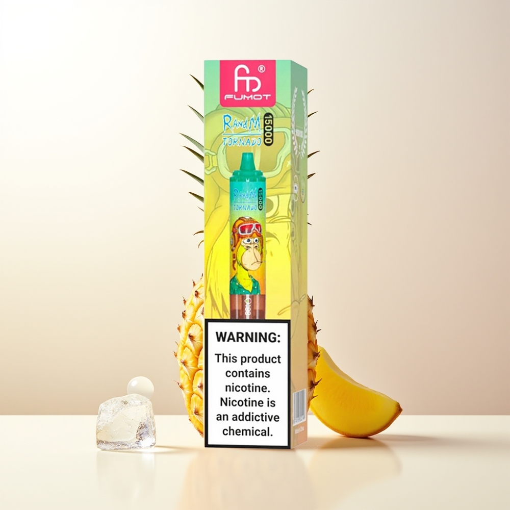 RandM Fumot Tornado 15000 Puffs Ananas Is Mesh LCD Typ-C