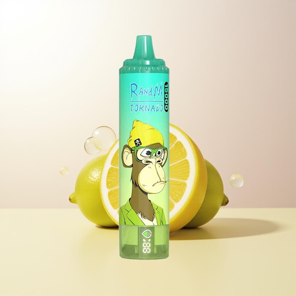 RandM Fumot Tornado 15000 Puffs Citron Lime 25ml 850mAh 09 Ohm Mesh USB-C LCD