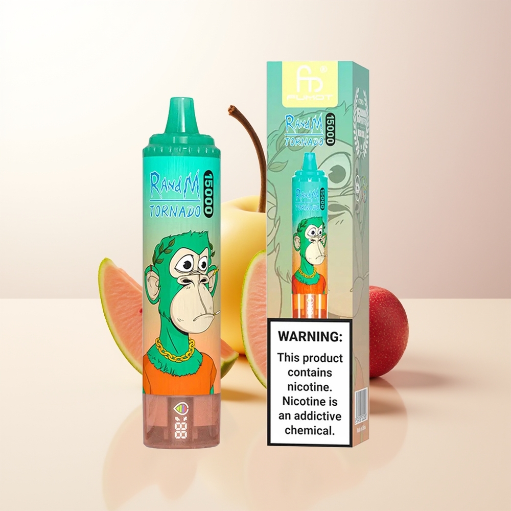 RandM Fumot Tornado 15000 Puffs Trebär LCD Mesh Coil USB-C