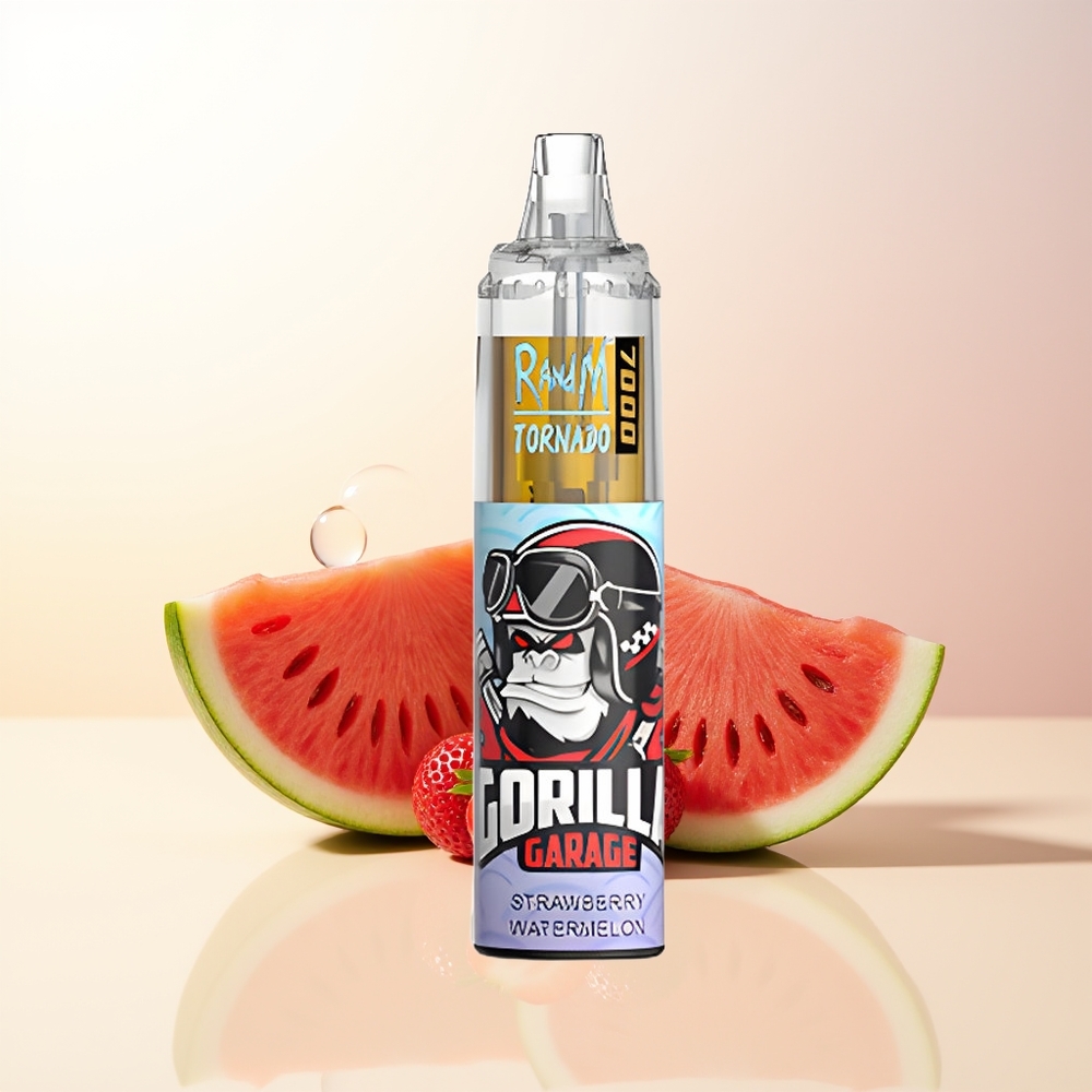 RandM Fumot Tornado 7000 Jordgubb Vattenmelon 14ML Mesh Coil 850MAH Type-C RGB Luftjusterbar
