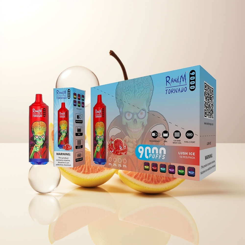 RandM Fumot Tornado 9000 Puffs Saftig Is MESH RGB Display 850mAh 18mL