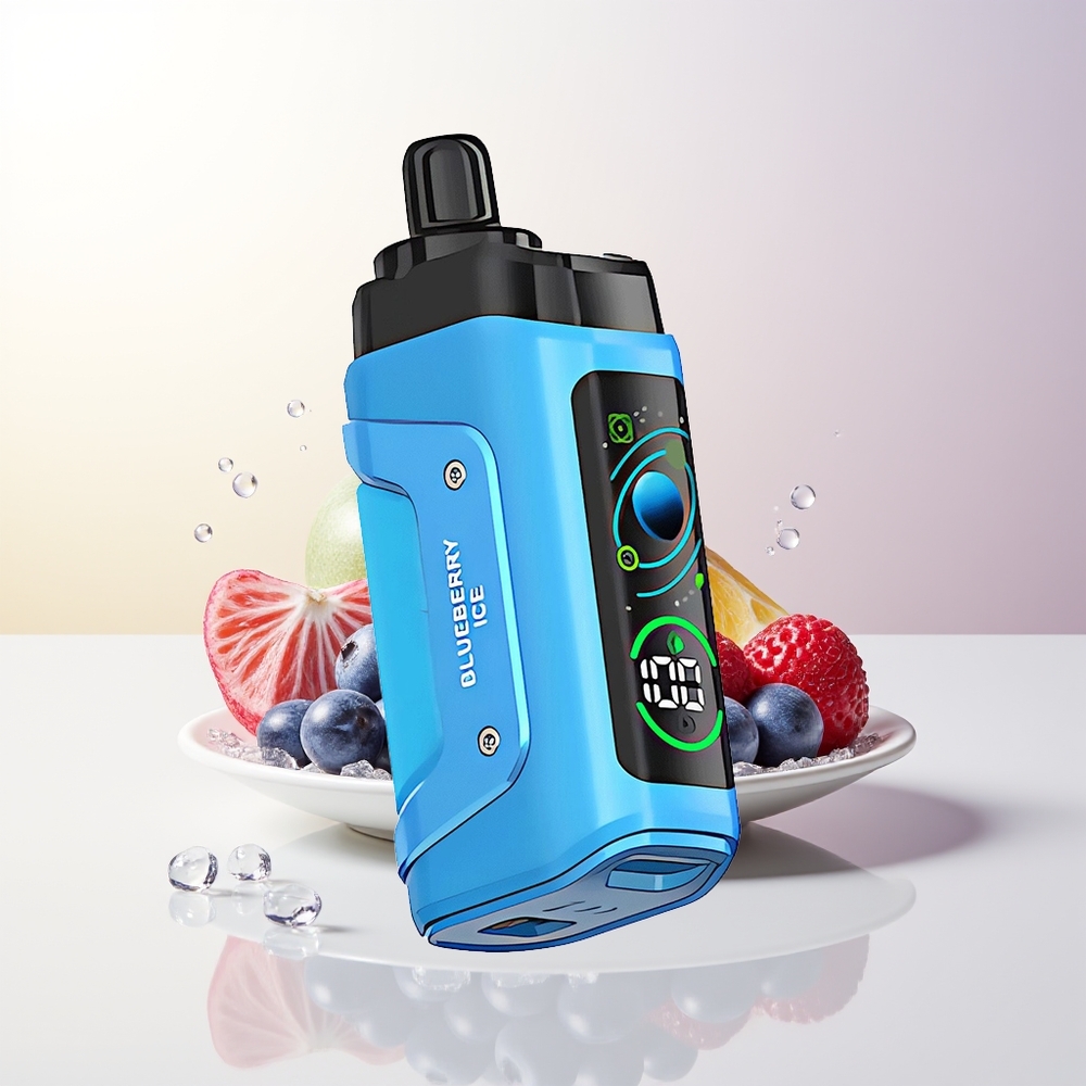 Razz Bar 45000 Puffs Blåbär Is 10 Ohm Mesh Coil Justerbar Luftflöde Typ-C Laddningsbar