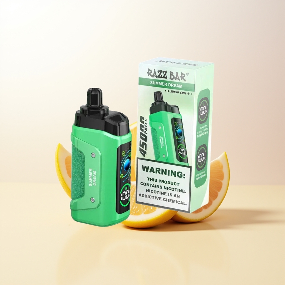 Razz Bar 45000 Puffs Sommar Dröm Mesh Coil Justerbar Luftflöde Type-C Laddningsbart