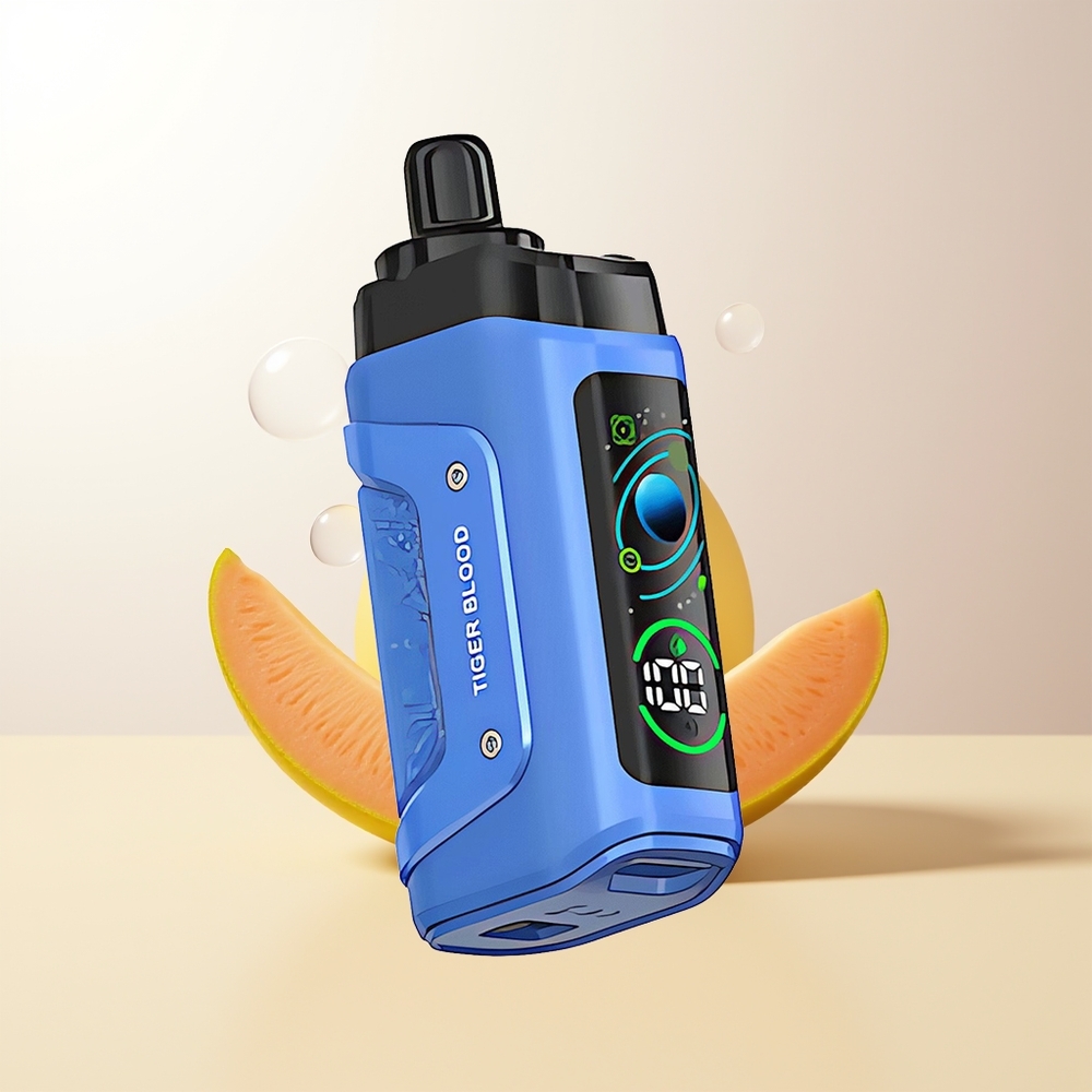 Razz Bar 45000 Puffs Tigerblod Mesh 10 Ohm Justerbar Luftflöde Typ-C