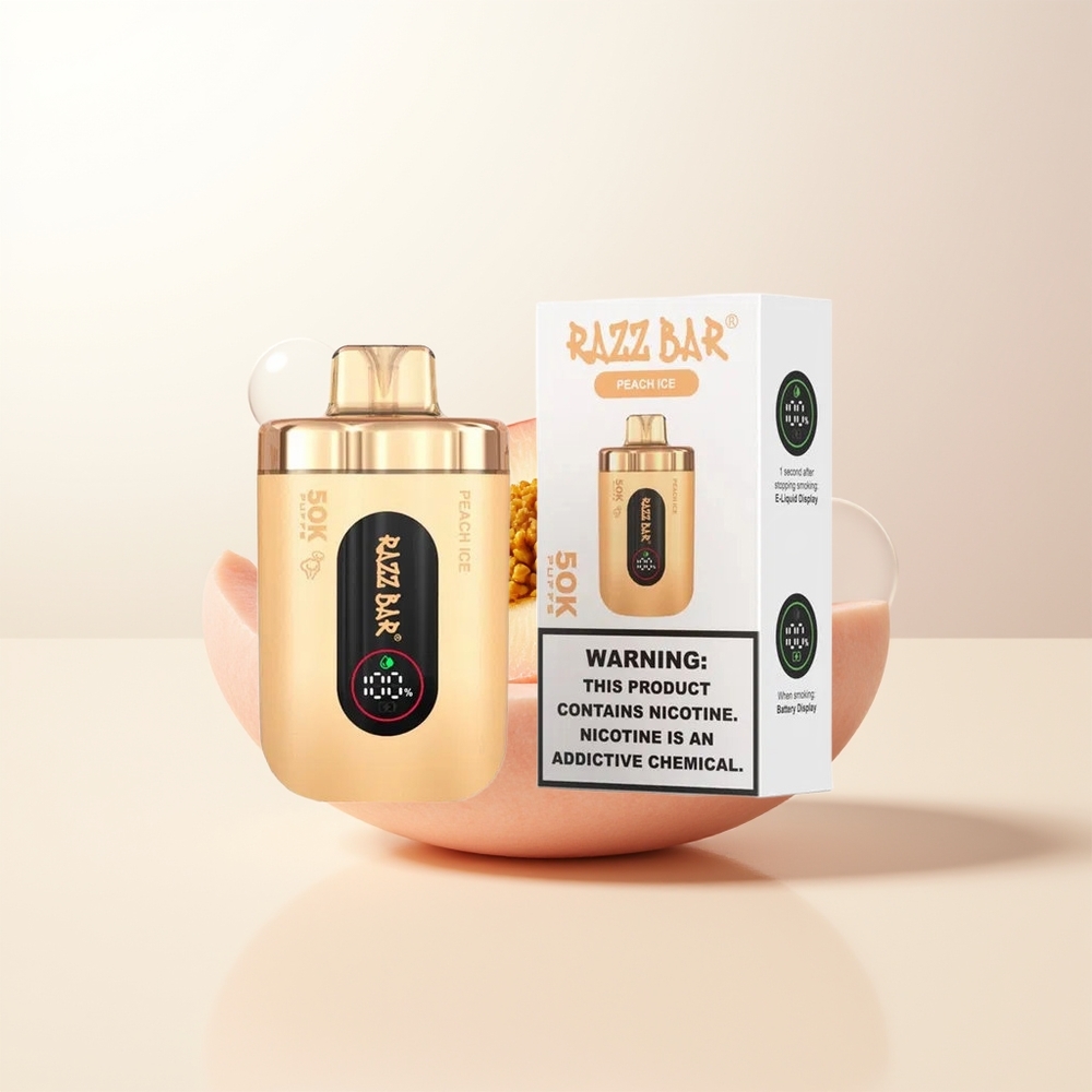 Razz Bar 50K Puffs Persika Is Mesh Coil 10 Ohm 650 Mah Type-C 2 Nikotin